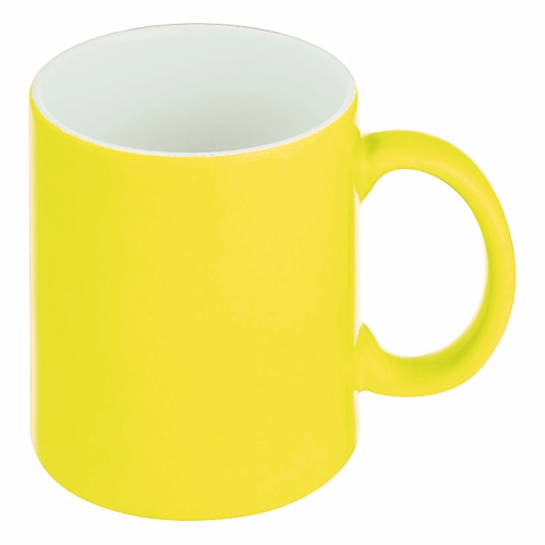 Mug personnalisé néon jaune