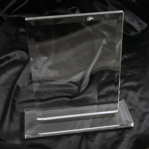 Trophée plaque rectangle en verre